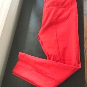 LOFT Julie Skinny Ankle Red Pant